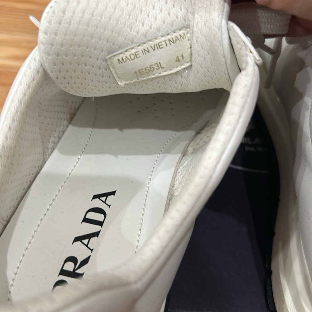 Prada calzature Donna white sneakers size 41 USA 10 - Picture 6 of 9